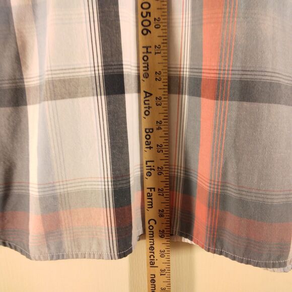 Levi's shirt mens L Large multicolor plaid long sleeve white tab button - Picture 5 of 9